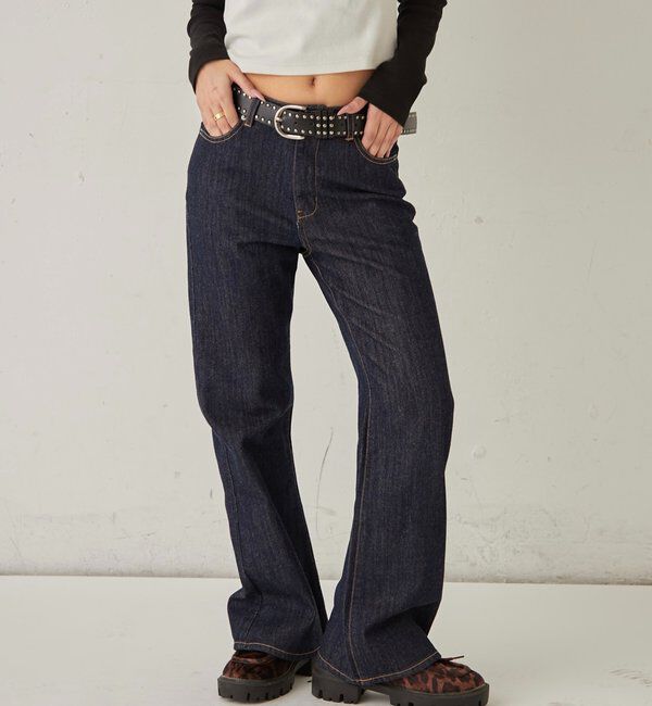  「DENIM TIGHT FLARE PANTS」|デニム|