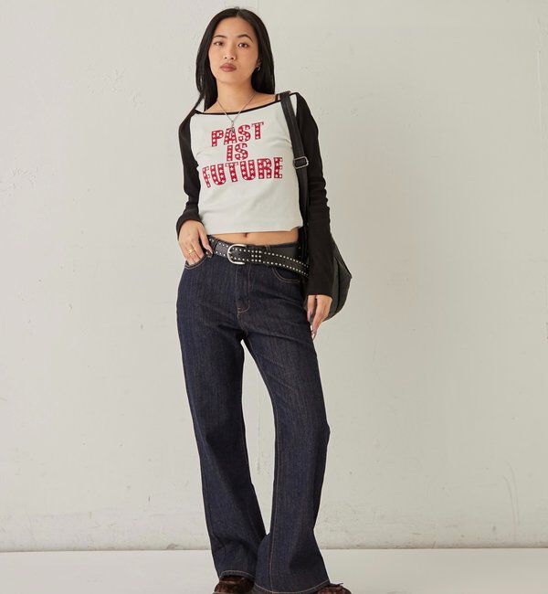  「DENIM TIGHT FLARE PANTS」|デニム|