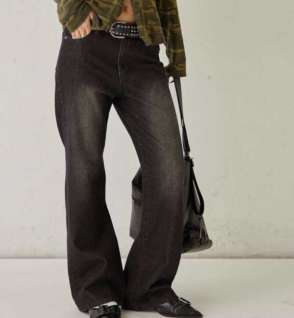  「DENIM TIGHT FLARE PANTS」|デニム|