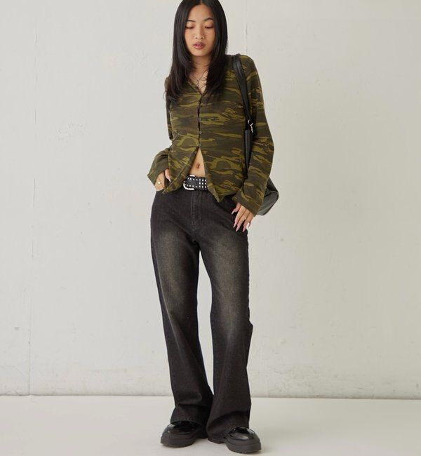  「DENIM TIGHT FLARE PANTS」|デニム|