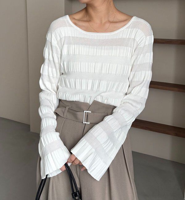  「ランダムリブプルオーバー」|ニット・セーター|