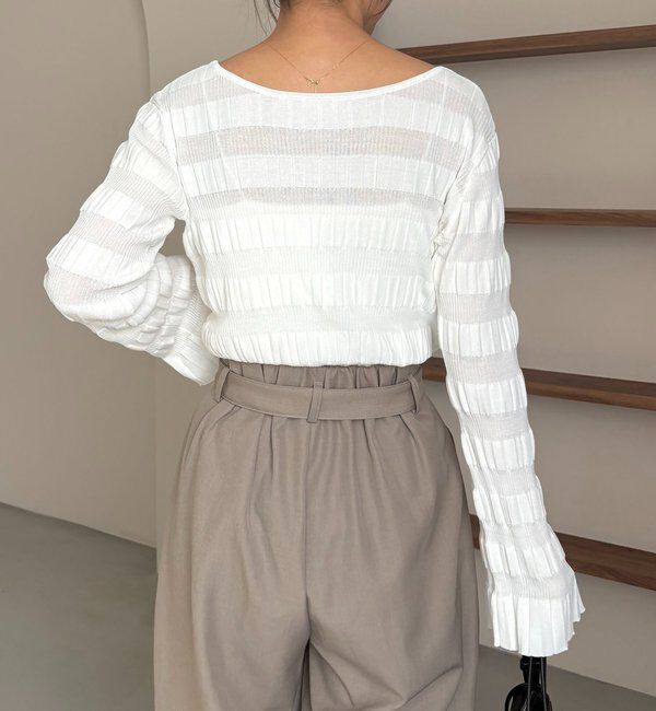  「ランダムリブプルオーバー」|ニット・セーター|