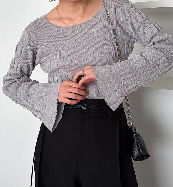  「ランダムリブプルオーバー」|ニット・セーター|