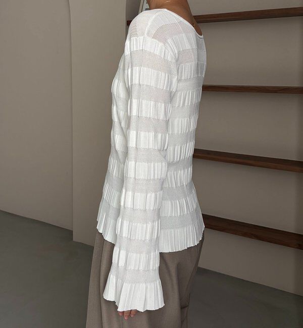  「ランダムリブプルオーバー」|ニット・セーター|