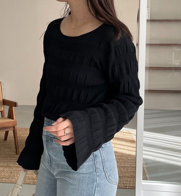  「ランダムリブプルオーバー」|ニット・セーター|