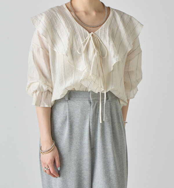  「フリルカラーブラウス」|シャツ・ブラウス|