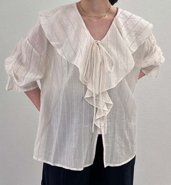  「フリルカラーブラウス」|シャツ・ブラウス|