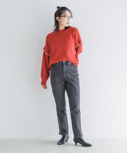 LOWRYS FARM「２WAYステッチプルオーバーLS」|ニット・セーター|