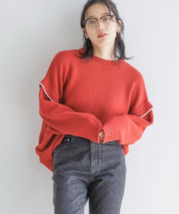 LOWRYS FARM「２WAYステッチプルオーバーLS」|ニット・セーター|