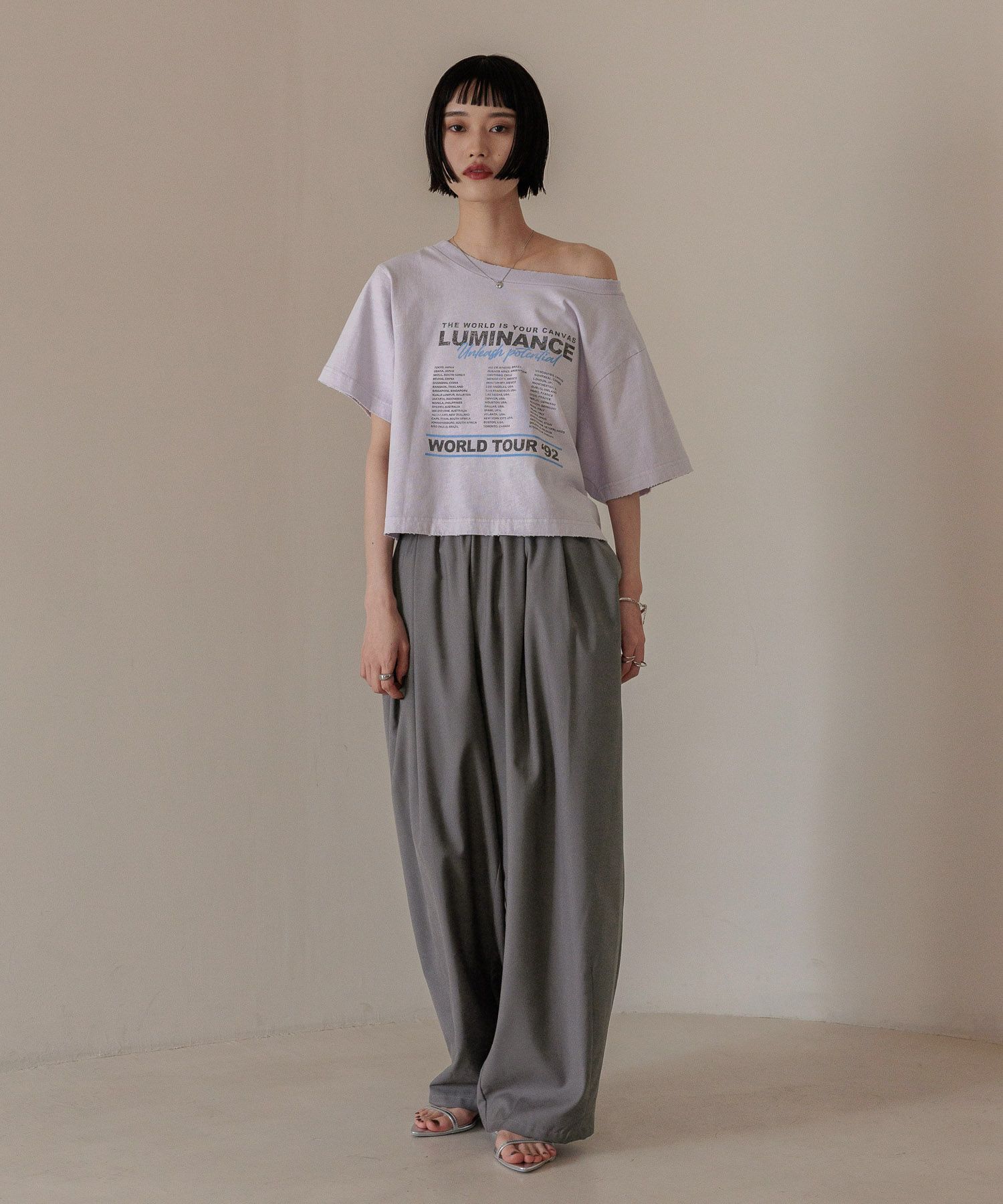 LOWRYS FARM「【前後着用可能】２ＷＡＹロゴＴＥＥ」|Tシャツ・カットソー|