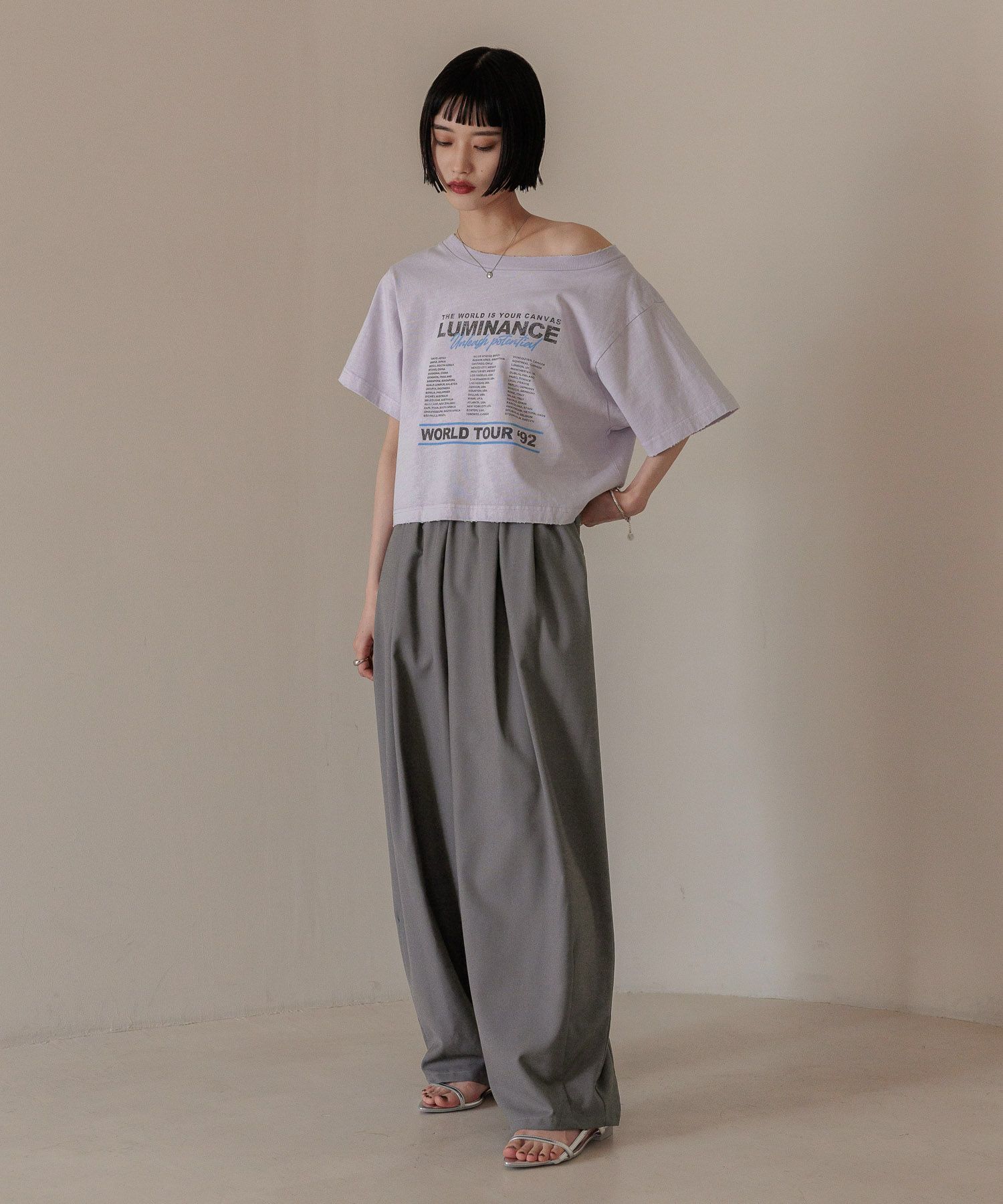 LOWRYS FARM「【前後着用可能】２ＷＡＹロゴＴＥＥ」|Tシャツ・カットソー|