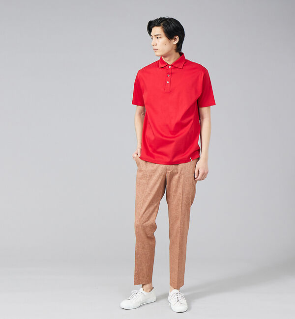 ABAHOUSE「コンパクト シルケット スムース ポロシャツ」|ポロシャツ|