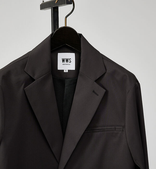 ABAHOUSE「【WWS / セットアップ対応】テーラードジャケット/裏地あり/93-1001W」|テーラードジャケット|チャコールグレー