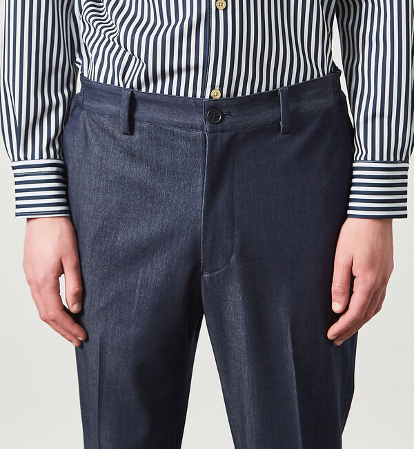 ABAHOUSE「デニムライク スリムテーパード スラックス」|その他|