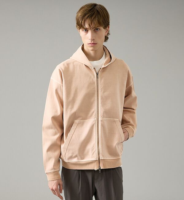 ABAHOUSE「【スウェットライク】フェード ポンチ　ダブルZIPパーカー」|パーカー|