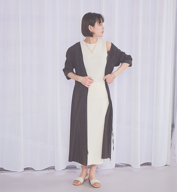 Rouge vif「キュプラカシュクールガウン★」|カーディガン|ブラウン