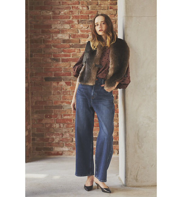 Rouge vif「【HELEN MOORE/ヘレンムーア】ベルト付エコファーストール◆」|マフラー|