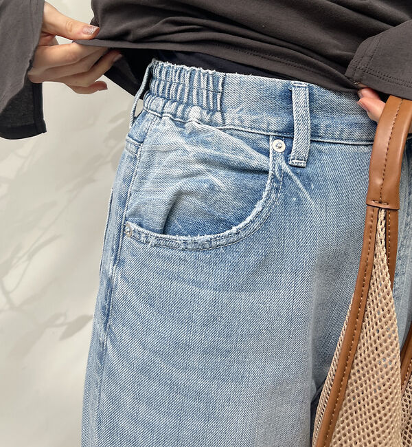 Rouge vif「【RED CARD/ レッドカード】別注Manoa  ワイドストレートイージーデ」|デニム|