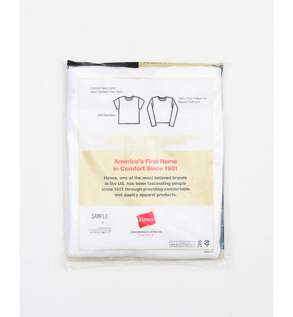 Rouge vif「【HANES/ヘインズ】2P クルーネックショートスリーブ・ロングスリーブTシャ」|Tシャツ・カットソー|