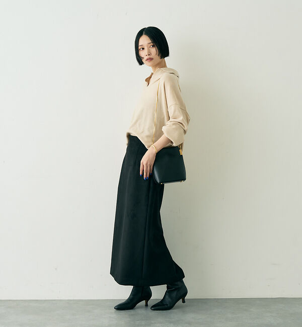 Rouge vif「カシミヤ混ウール襟付きスキッパーニット」|ニット・セーター|