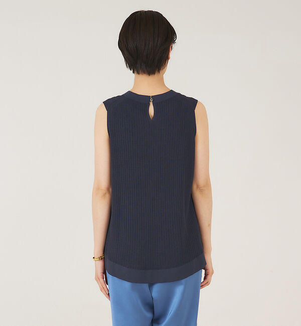 qualite「《セットアップ対応》レーヨンストレッチリブニット」|ニット・セーター|