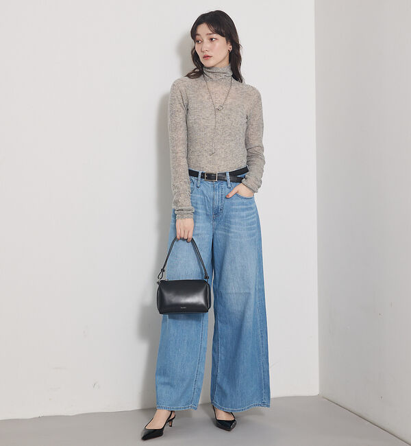 qualite「【HealthyDENIM】WildGingerEasy ワイドデニム」|デニム|