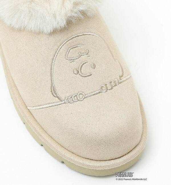 AU BANNISTER「【PEANUTS&times;Au BANNISTER】スヌーピーコラボ エコムートンブーツ」|ショートブーツ|