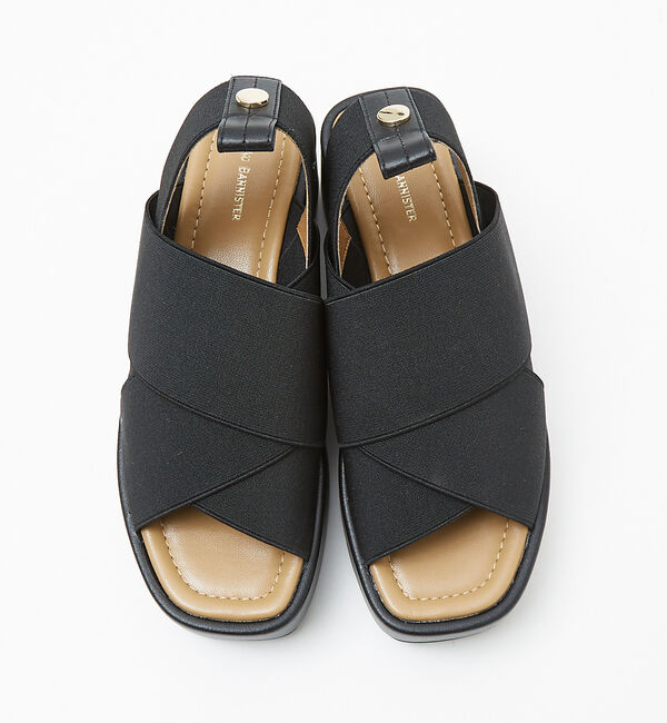 AU BANNISTER「エラスティッククロスウェッジサンダル」|サンダル|