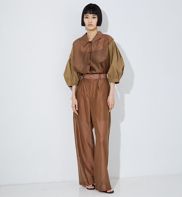 NOMINE「【セットアップ着用可】シアー ワイドパンツ」|その他|