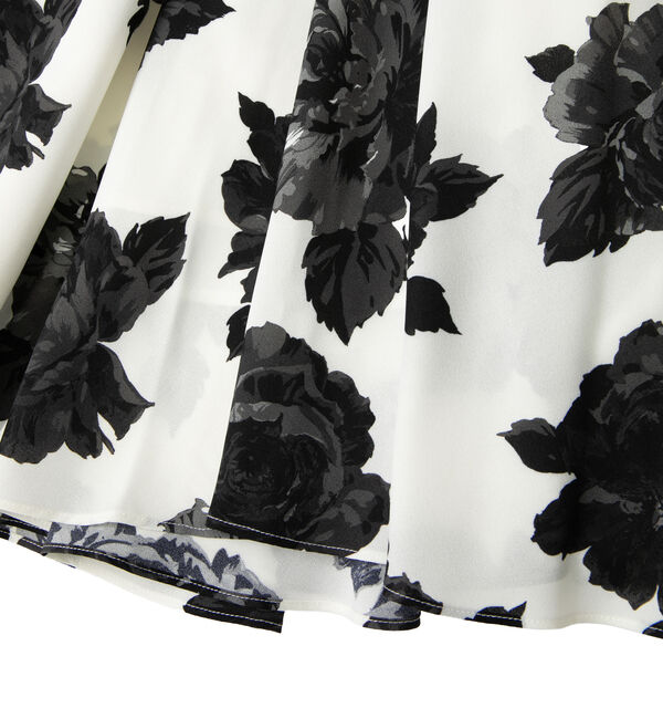 TIARA「オールドローズプリントサイドタックサーキュラースカート」|スカート|