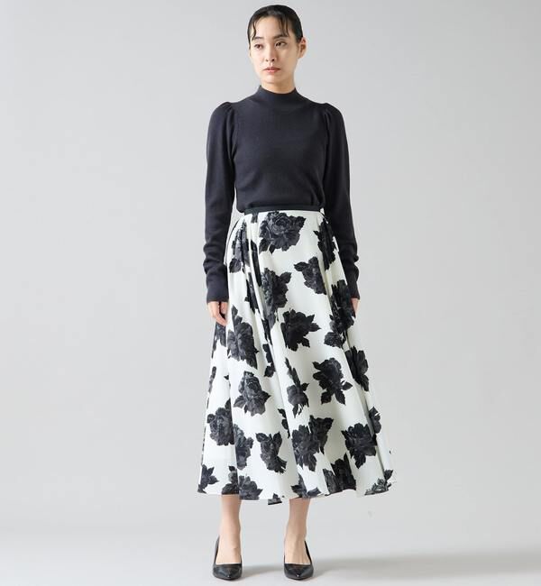 TIARA「オールドローズプリントサイドタックサーキュラースカート」|スカート|