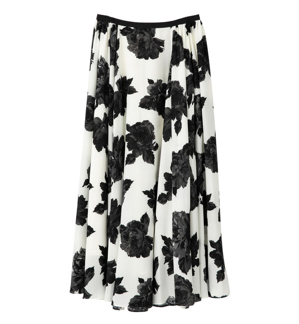 TIARA「オールドローズプリントサイドタックサーキュラースカート」|スカート|