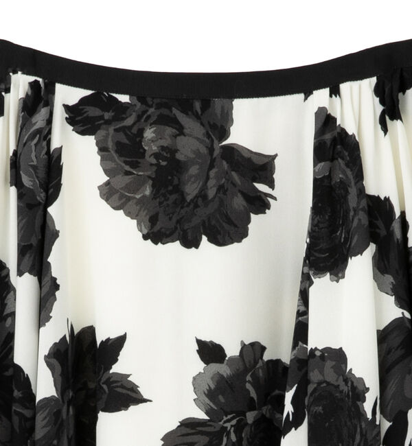 TIARA「オールドローズプリントサイドタックサーキュラースカート」|スカート|