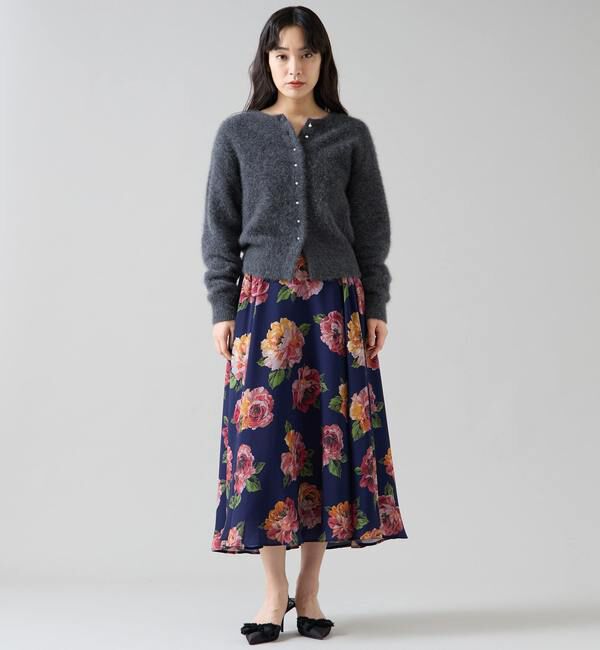 TIARA「オールドローズプリントサイドタックサーキュラースカート」|スカート|