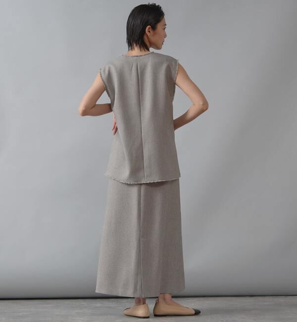 Liesse「Vネックフリンジベスト」|シャツ・ブラウス|