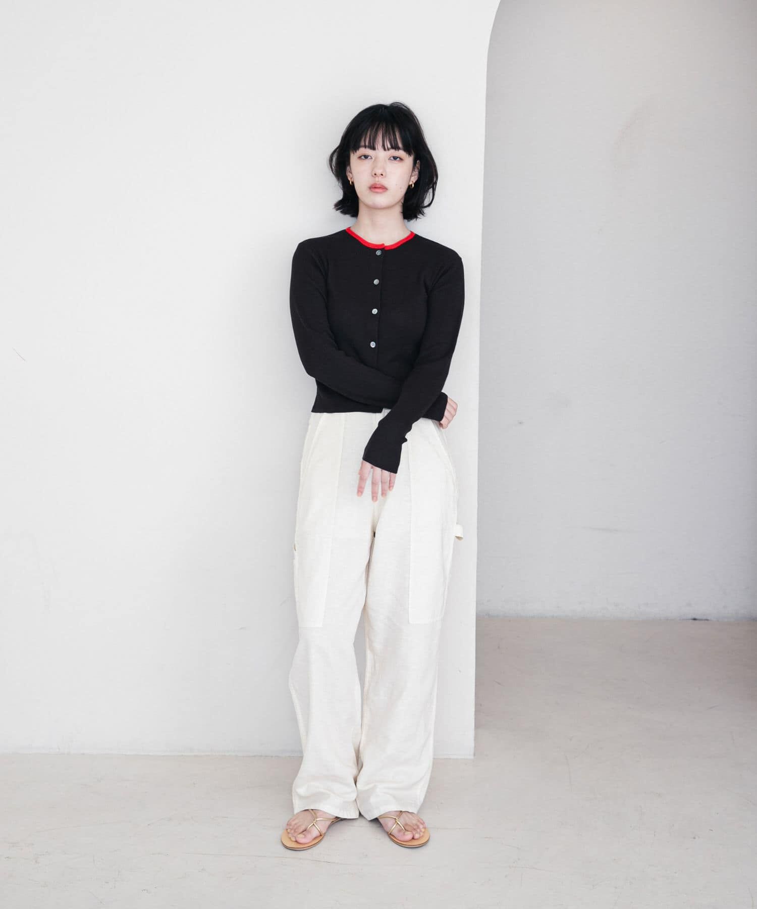 URBAN RESEARCH DOORS「『別注』Audrey and John Wad&times;DOORS　バイカラーカーディガン」|カーディガン|