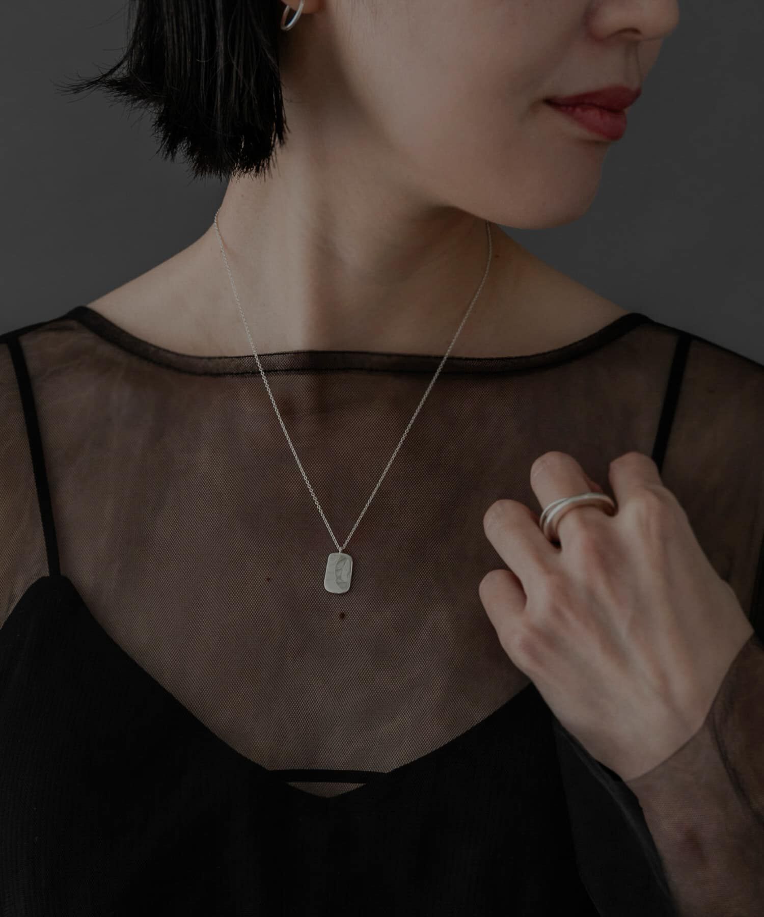 SMELLY「SMELLY so&rsquo;　rectangle plate necklace」|ネックレス|