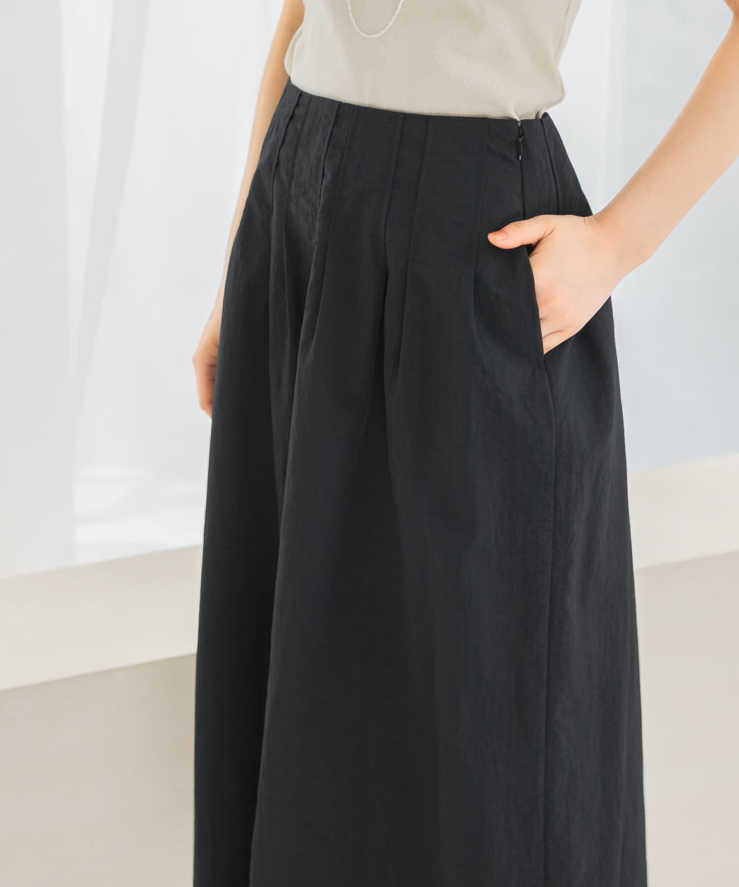 URBAN RESEARCH ROSSO「撥水UVピンタックコクーンスカート」|スカート|