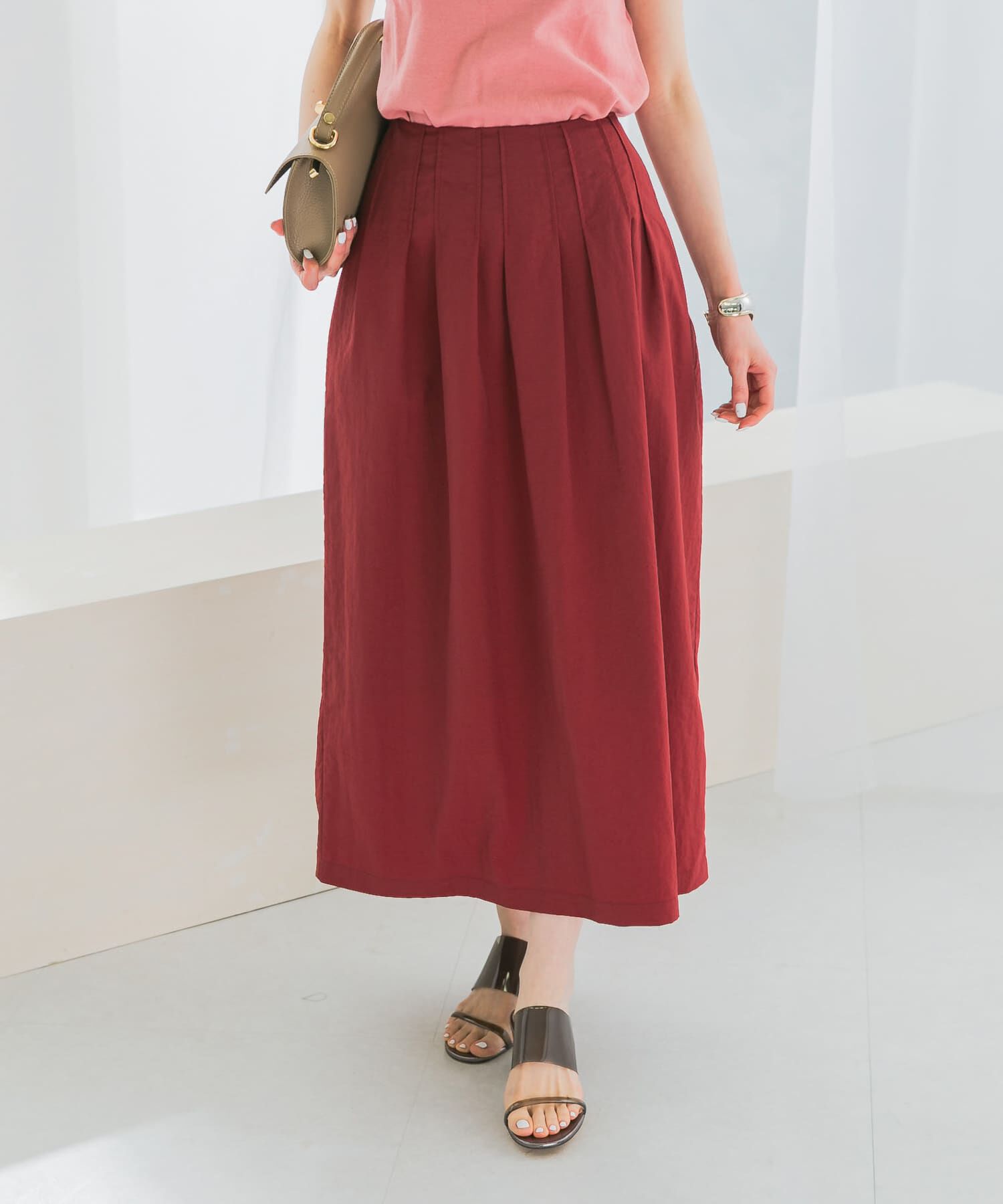 URBAN RESEARCH ROSSO「撥水UVピンタックコクーンスカート」|スカート|