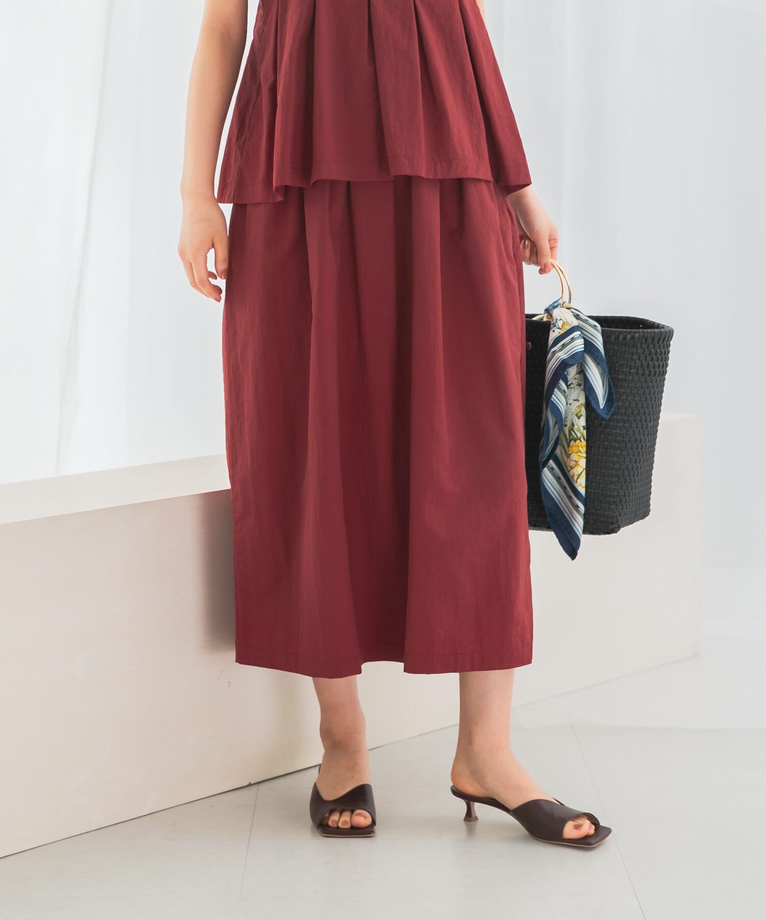 URBAN RESEARCH ROSSO「撥水UVピンタックコクーンスカート」|スカート|