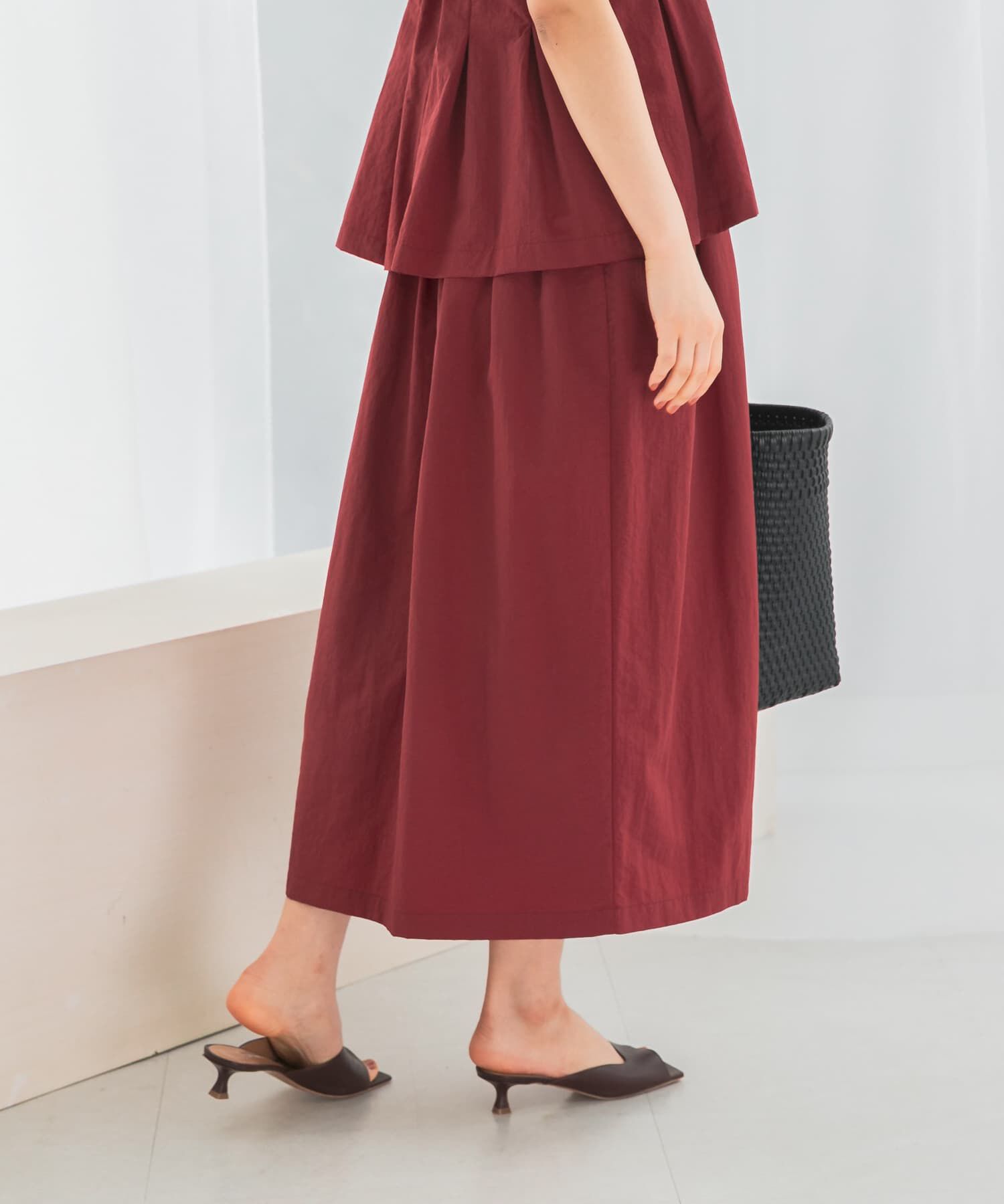 URBAN RESEARCH ROSSO「撥水UVピンタックコクーンスカート」|スカート|