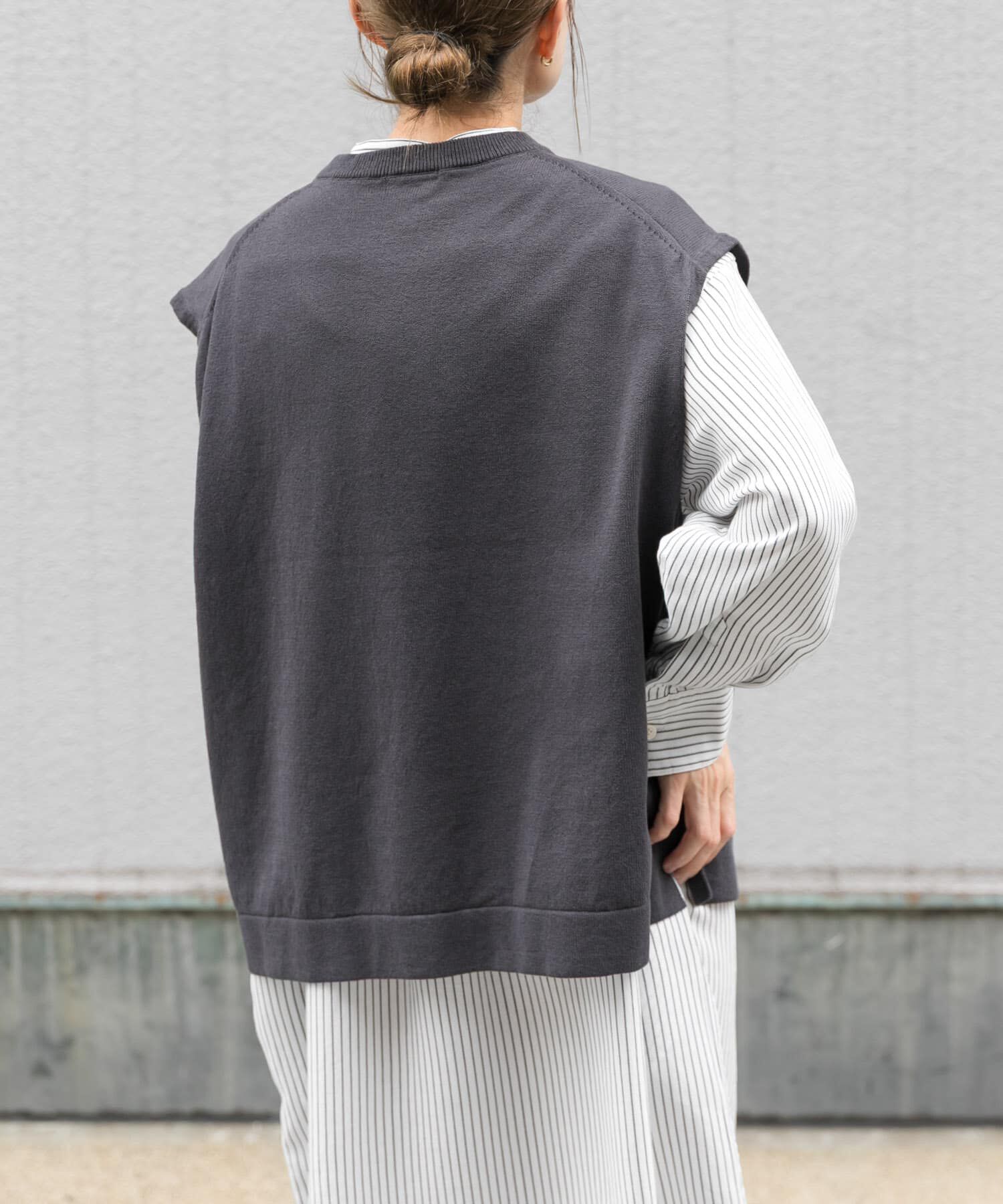 URBAN RESEARCH DOORS「FORK&SPOON　クルーネックニットベスト」|ベスト・ジレ|