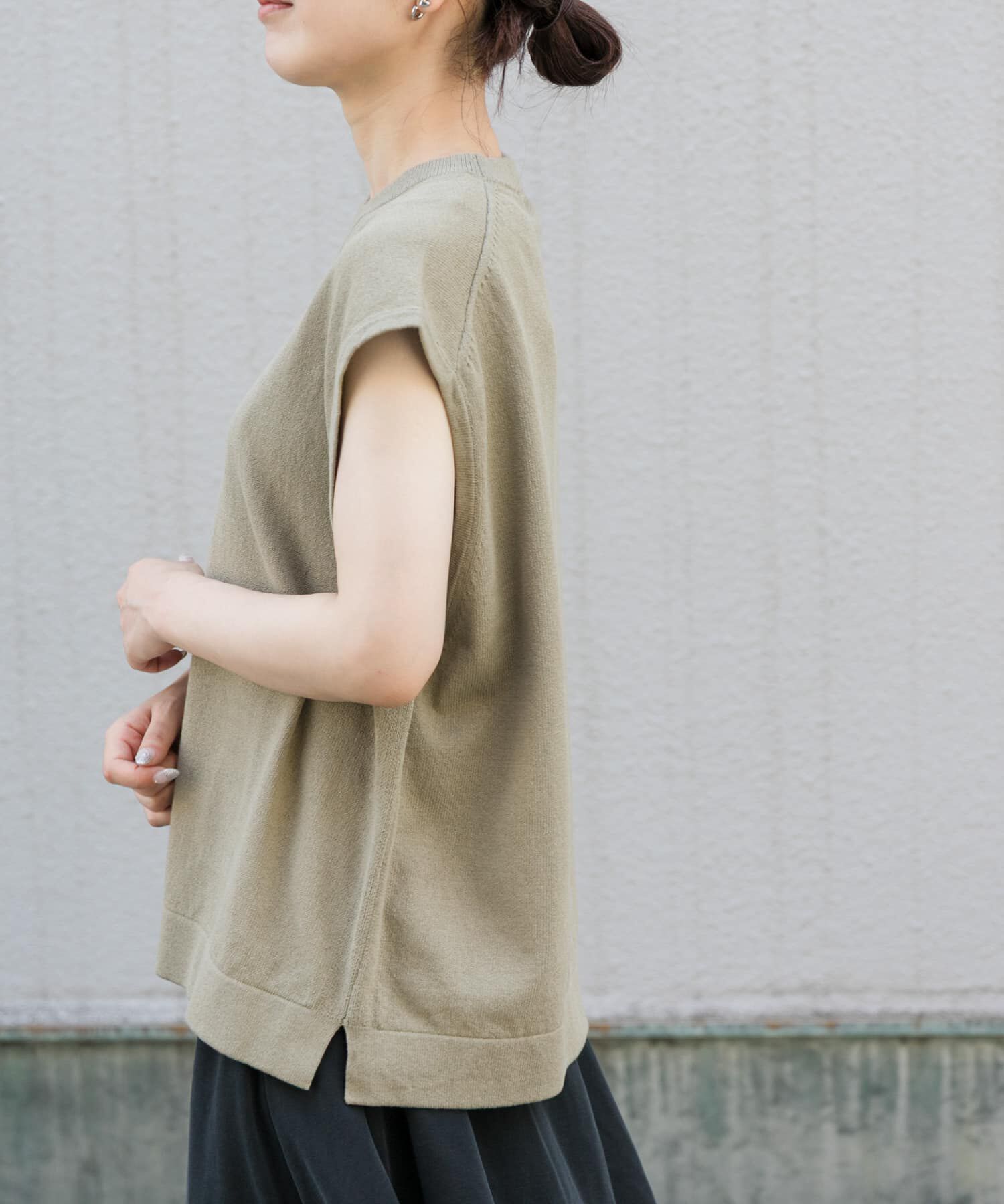 URBAN RESEARCH DOORS「FORK&SPOON　クルーネックニットベスト」|ベスト・ジレ|