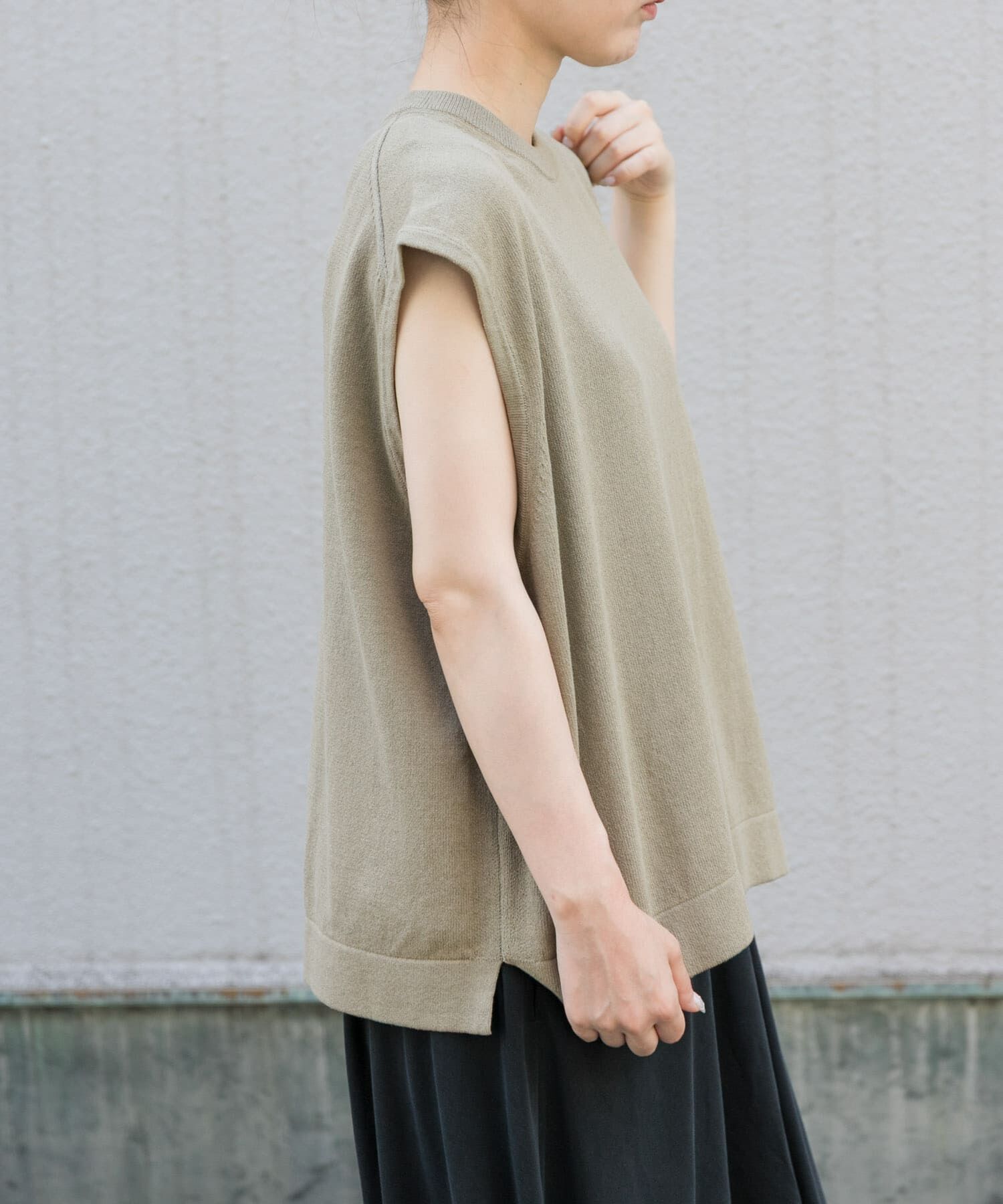 URBAN RESEARCH DOORS「FORK&SPOON　クルーネックニットベスト」|ベスト・ジレ|