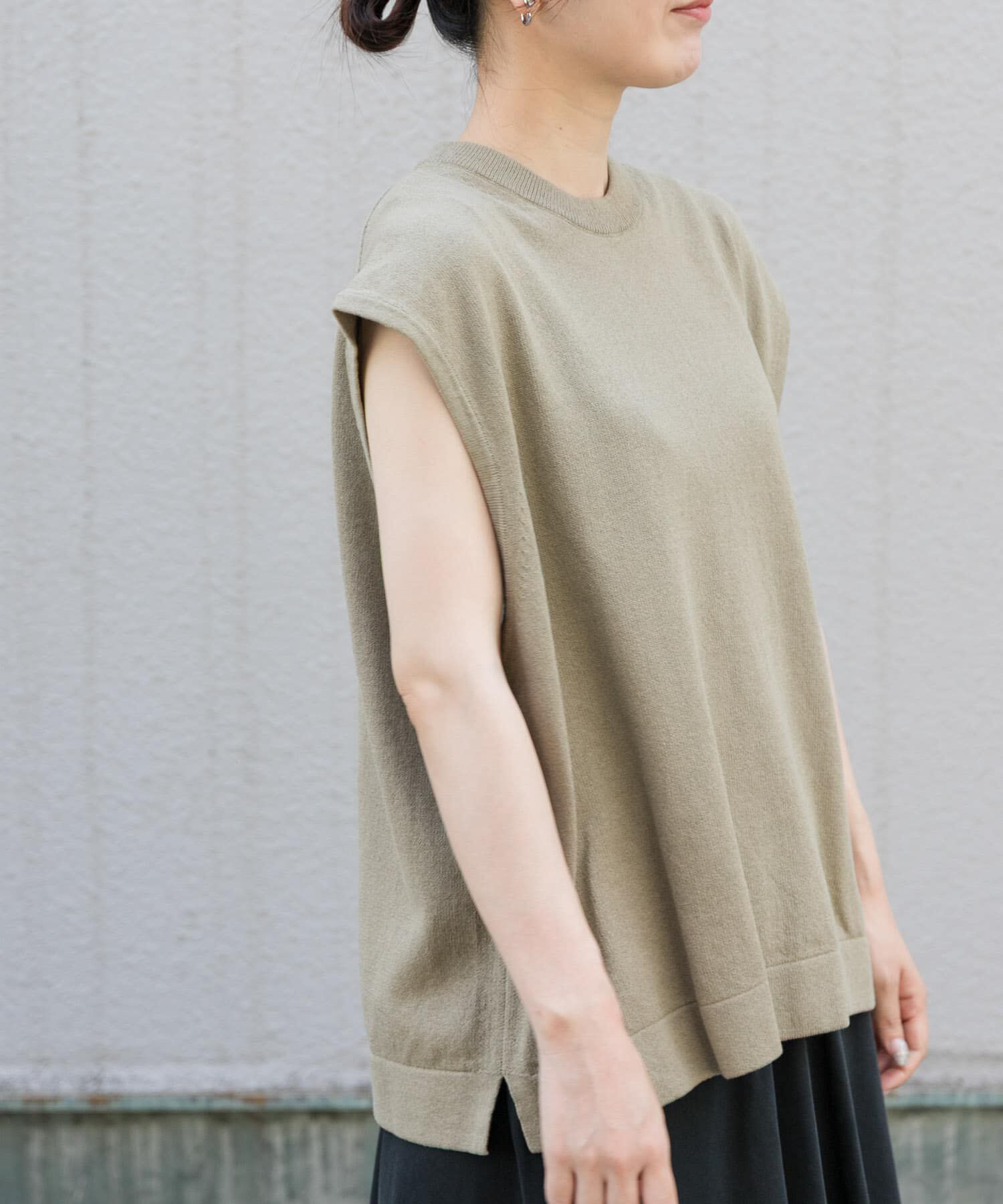 URBAN RESEARCH DOORS「FORK&SPOON　クルーネックニットベスト」|ベスト・ジレ|