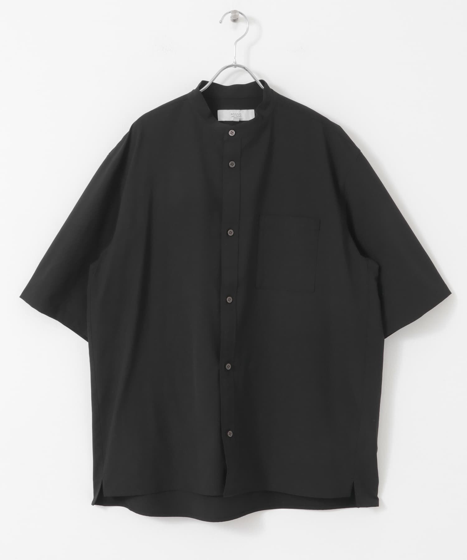 URBAN RESEARCH ROSSO「『XLサイズあり』マイクロサッカーバンドカラー半袖シャツ」|シャツ・ブラウス|