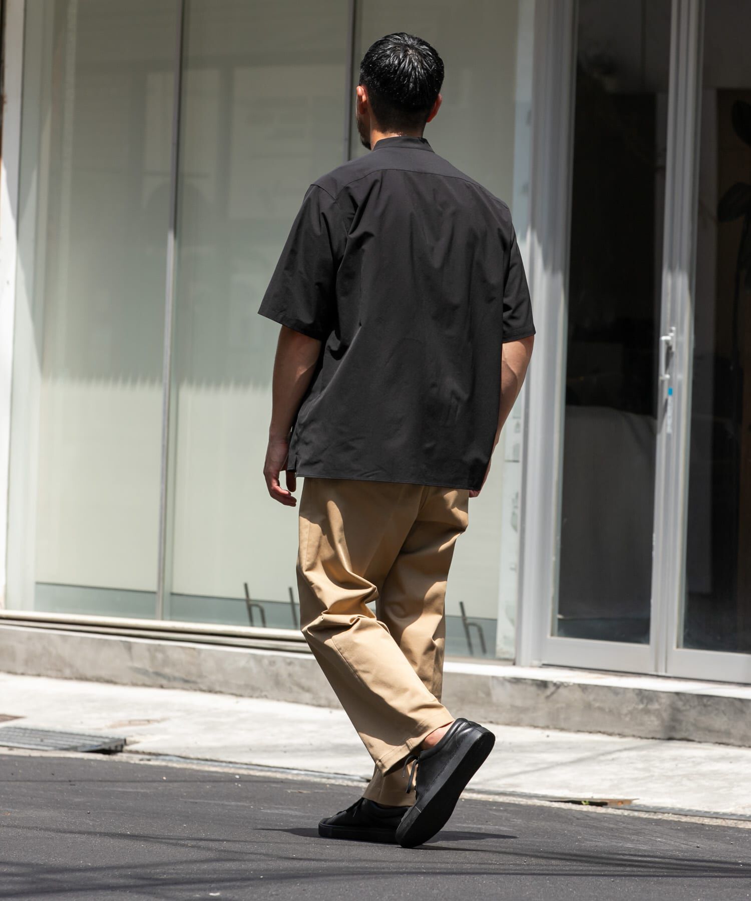 URBAN RESEARCH ROSSO「『XLサイズあり』マイクロサッカーバンドカラー半袖シャツ」|シャツ・ブラウス|