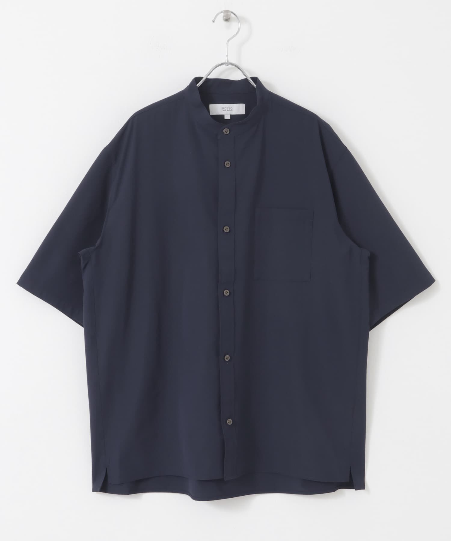 URBAN RESEARCH ROSSO「『XLサイズあり』マイクロサッカーバンドカラー半袖シャツ」|シャツ・ブラウス|