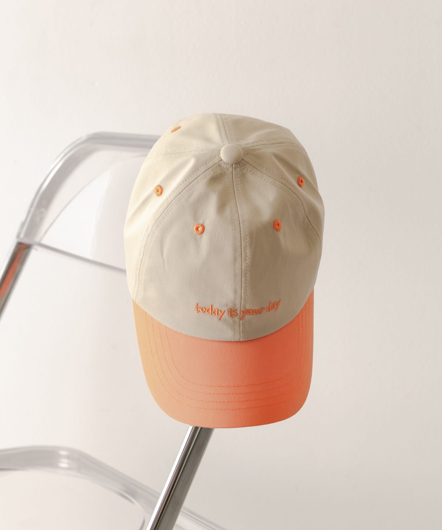 SMELLY「バイカラーコットンキャップ」|キャップ・キャスケット|オレンジ系その他