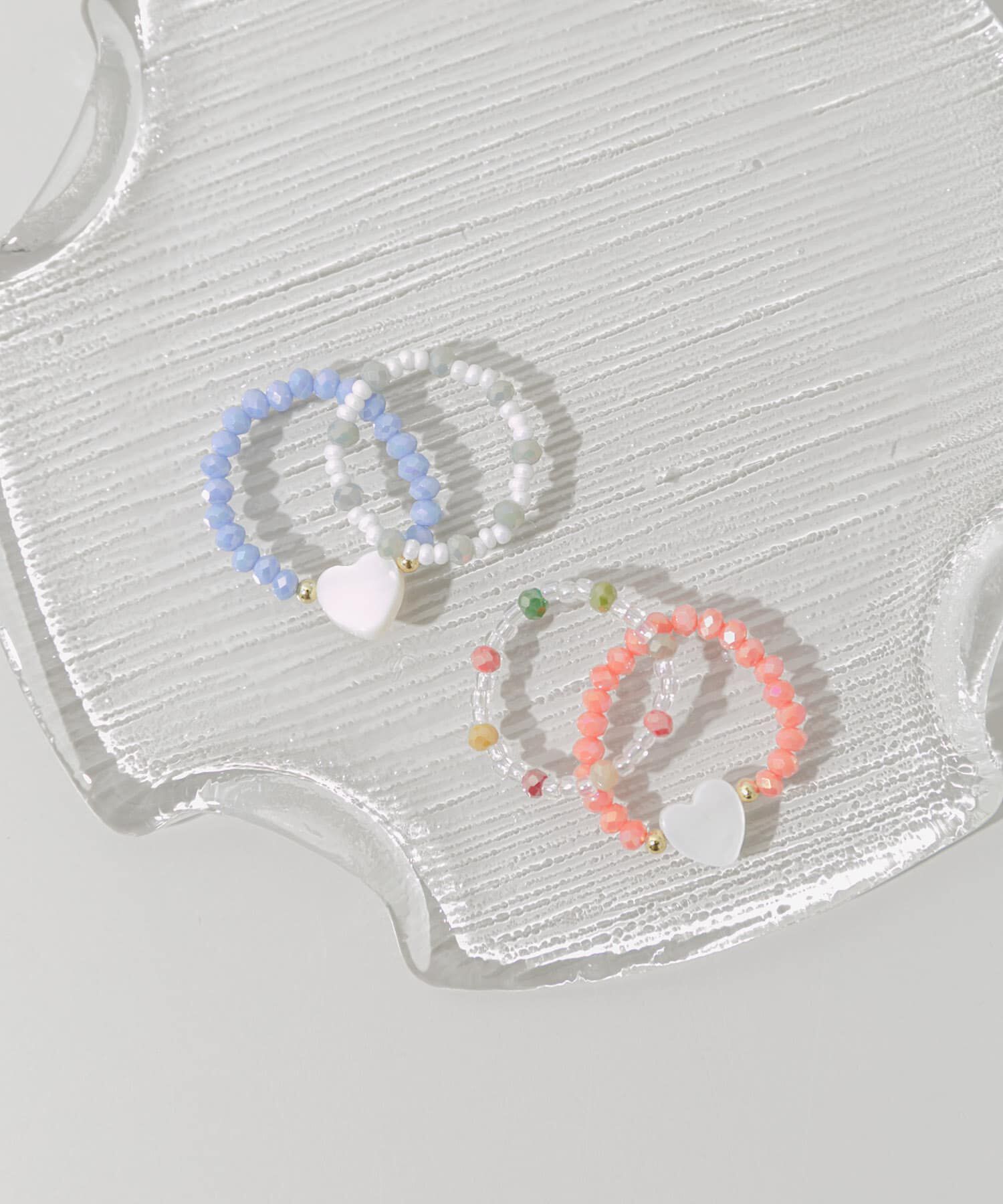 SMELLY「カラービーズ2セットリング」|リング|